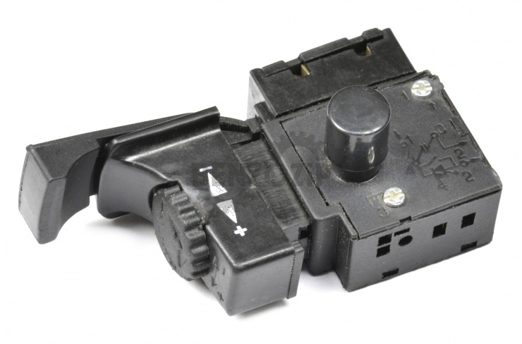 Выключатель FA2-6/1BEK, с фиксатором, реверсом и регулятором оборотов, для дрелей  фото 2