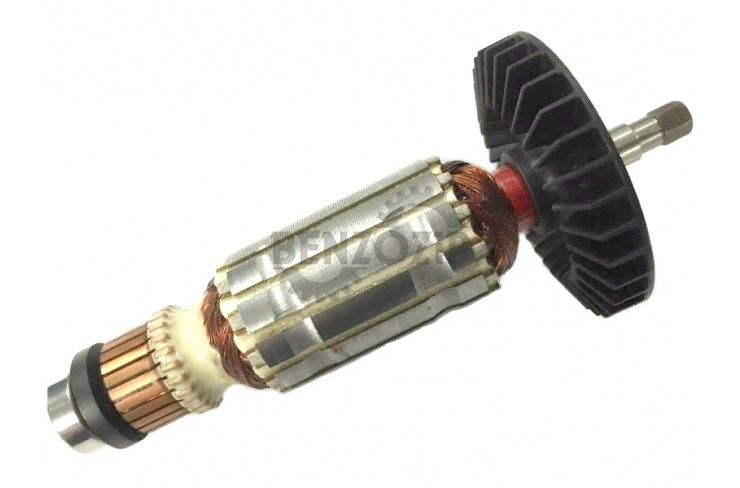 Ротор (Якорь) Mакита для перфоратора HR2432 (L-143 мм, D-31.5 мм, шестигранник, 7 мм) см.515624-4, 515654-5 фото 1