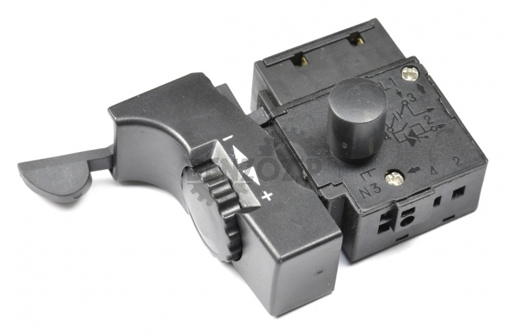 Выключатель KR8 6A, с фиксатором, реверсом и регулятором оборотов, для дрелей DWT фото 1