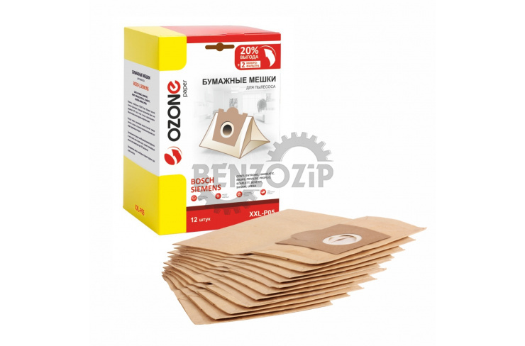 Мешки бумажные 12 шт + 2 микрофильтра для пылесоса CONTI, ENTRONIC, SHIVAKI и др. фото 1